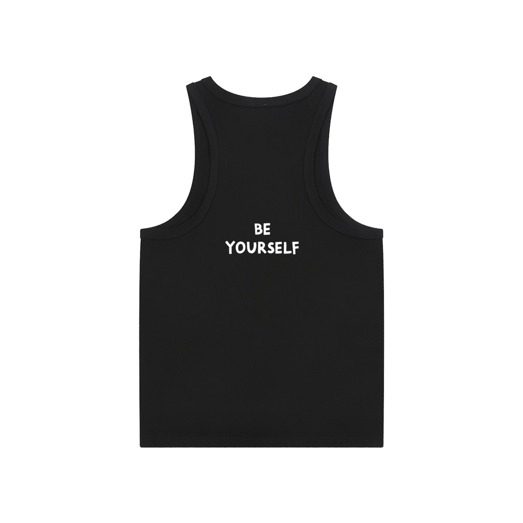 Black "Be Yourelf" Performance Tank Top