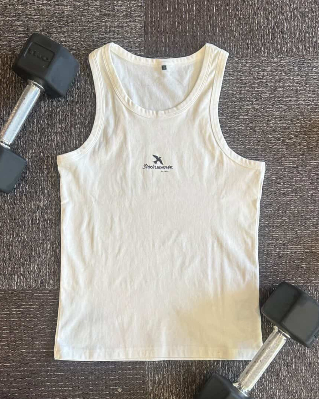 White "Be Yourself" Performance Tank Top