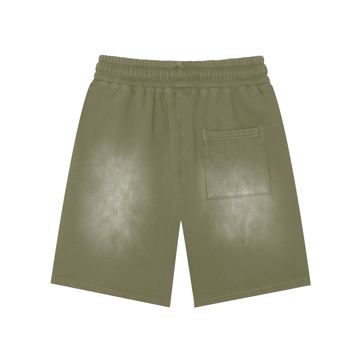 Green "Be Yourself" Washed Shorts