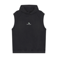 Black "Be Yourself" Sleeveless Hoodie