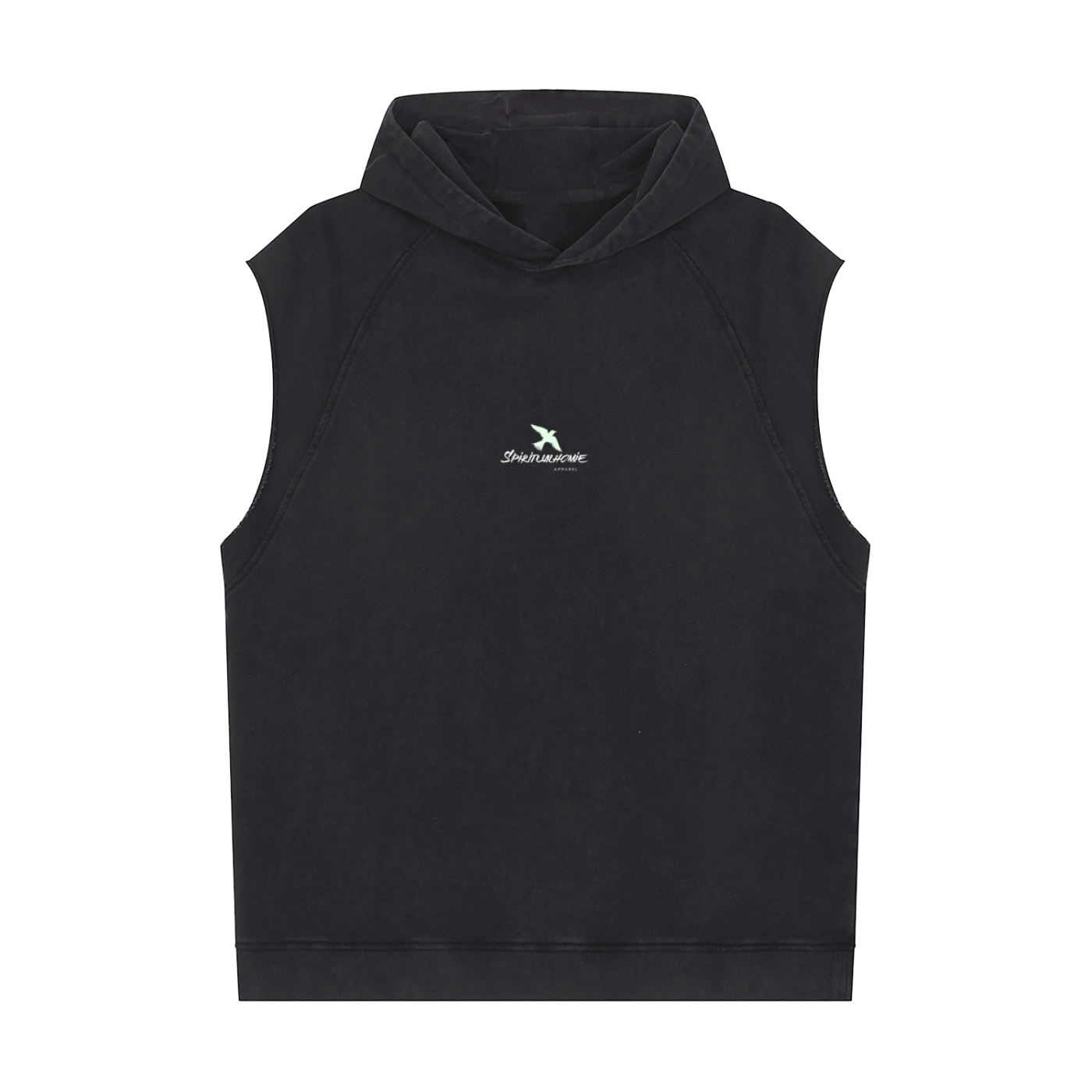 Black "Be Yourself" Sleeveless Hoodie